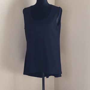 Chelsea & Theodore black high-low layering piece, dressy tank top.